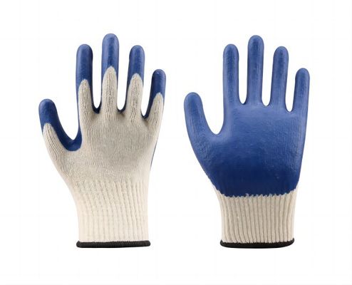 Купить 10 датчик Polycotton изолировал резиновые окунутые перчатки перчаток сверхмощные промышленные резиновые Производство в сети
