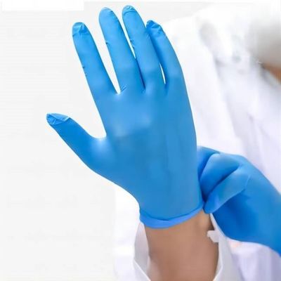 Купить Сертифицированные CE Nitrile Gloves, свободные от порошка, с текстурированной рукояткой на кончиках пальцев для безопасной работы Производство в сети