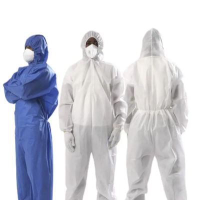Хорошая цена. Набор Coverall PPE Coverall 45gsm SMS 2XL 3XL устранимый защитный с клобуком онлайн