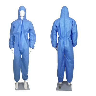 Хорошая цена. Костюм Coverall одежды SMS Coverall голубой безопасности S-2XL устранимый защитный медицинский онлайн